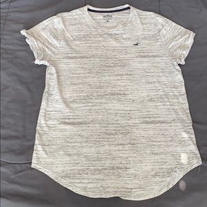 Hollister white and grey tee shirt